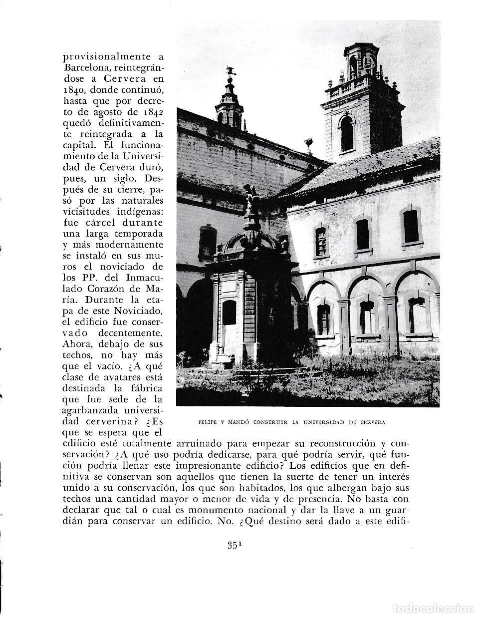 Postkarten: LAMINA 6465: Felipe V mando construir la universidad de Cervera - Jose Pla