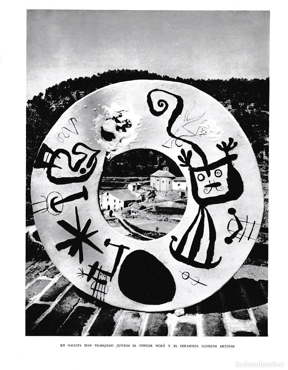 Cartoline: LAMINA 6403: En Gallifa han trabajado con el pintor Miro y el ceramista Llorens Artigas - Jose Pla