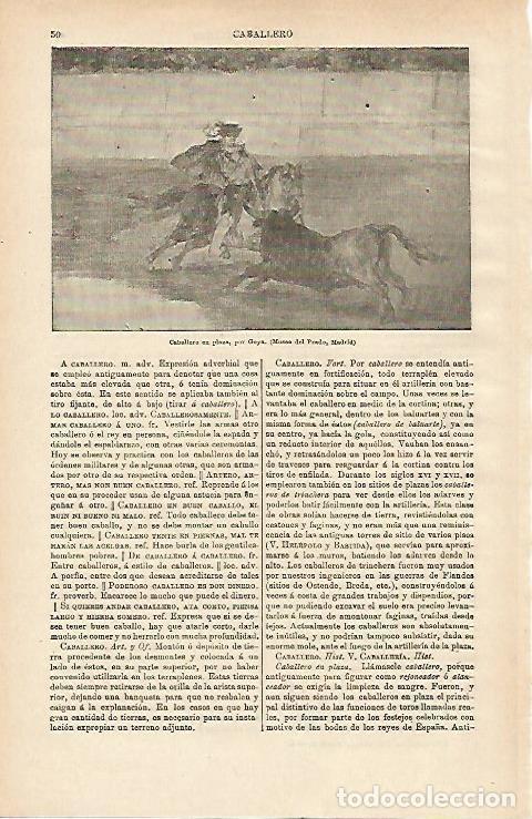 Cartoline: LAMINA ESPASA 14571: Caballero en plaza por Goya - Varios