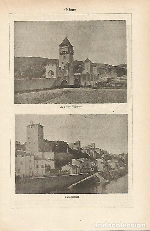 Postkarten: LAMINA ESPASA 14665: Vistas de Cahors Francia - Varios
