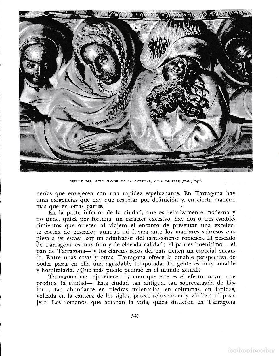 Postales: LAMINA 6548: Detalle del altar mayor de la catedral de Tarragona obra de Pere Joan 1426 - Jose Pla