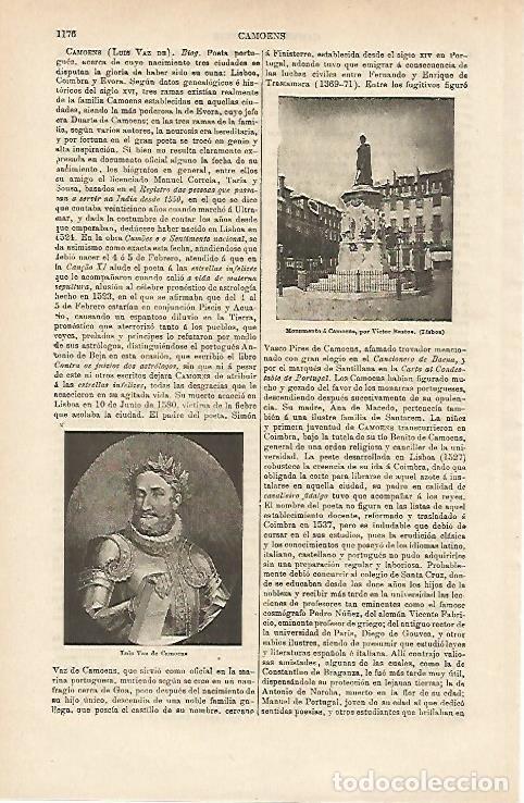 Postcards: LAMINA ESPASA 14783: Monumento a Camoens en Lisboa - Varios