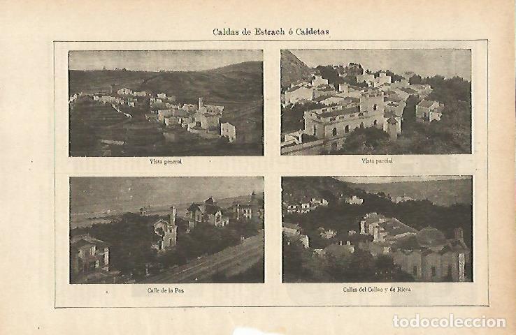 Postais: LAMINA ESPASA 14707: Vistas de Caldes de Estrach Barcelona - Varios