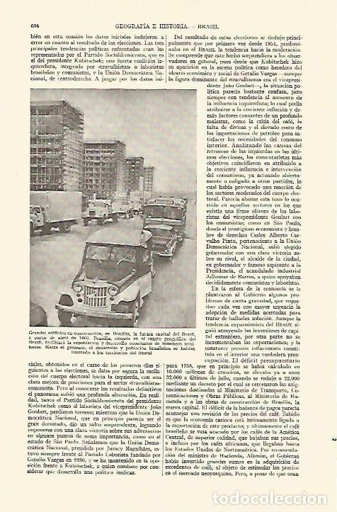 Postkarten: LAMINA ESPASA 21678: Edificios en construccion en Brasilia - Varios