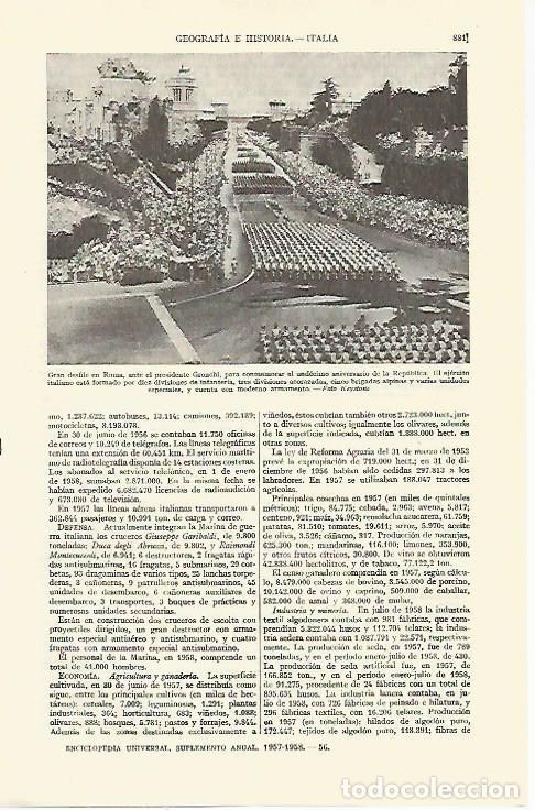 Postcards: LAMINA ESPASA 21769: Desfile en Roma por el 11 aniversario de la Republica - Varios