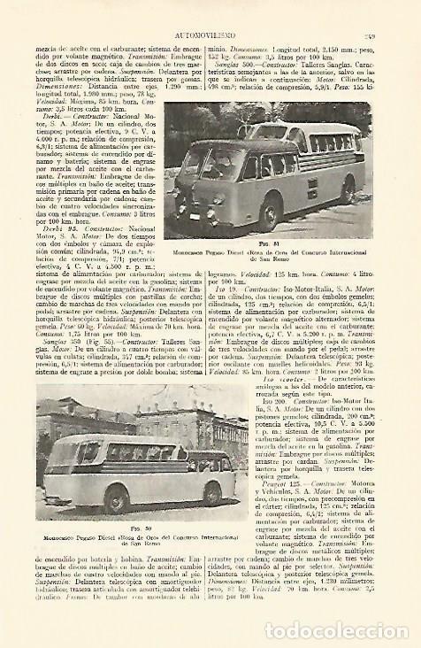 Postales: LAMINA ESPASA 21917: Monocasco Pegaso Rosa de Oro y Pegaso Diesel - Varios