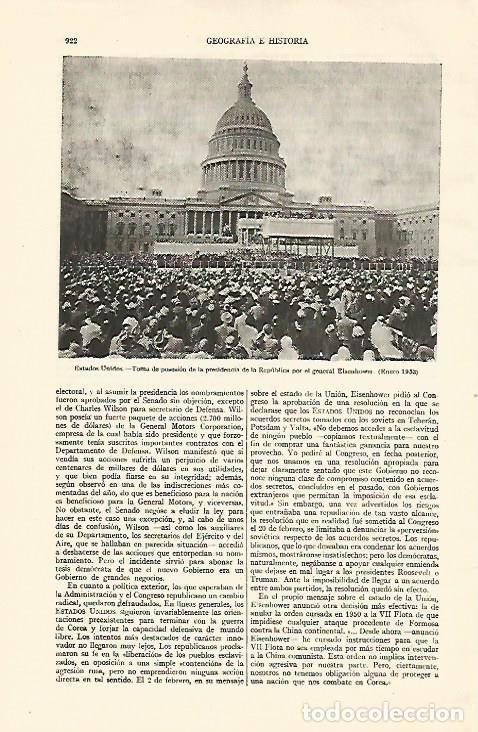 Cartoline: LAMINA ESPASA 22071: Toma de posesion de Eisenhower en 1953 - Varios