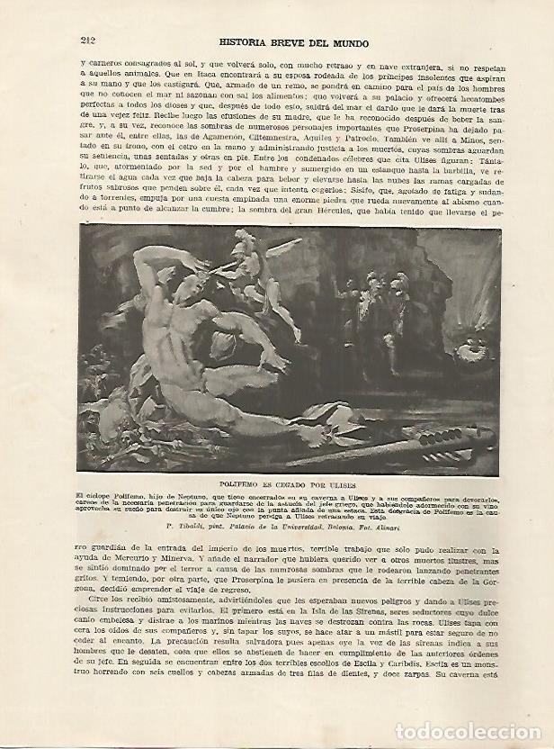 Cartoline: LAMINA 5131: Polifemo es cegado por Ulises - Guillermo de Boladeres