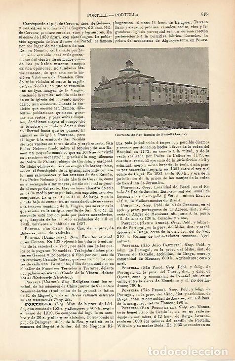 Cartoline: LAMINA ESPASA 10552: Convento de San Ramon de Portell Lleida - Varios