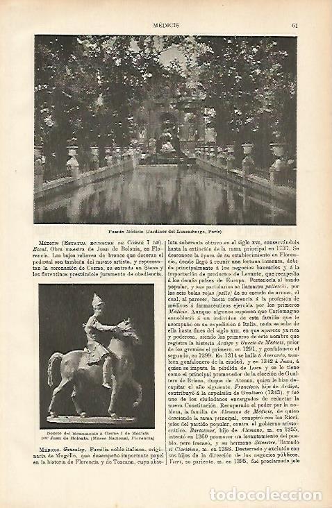 Postais: LAMINA ESPASA 11937: Fuente Medicis en Paris - Varios