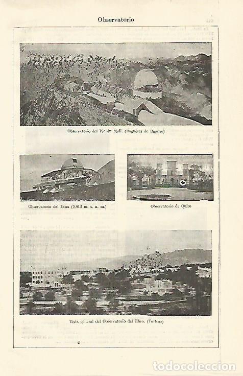 Postkarten: LAMINA ESPASA 21257: Observatorio de Pic du Midi Etna Quito y del Ebro - Varios