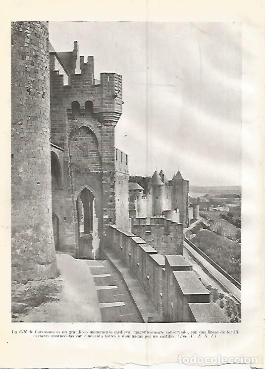 Postales: LAMINA GEOGRAFIA 0324: Carcassone Francia - Ricardo Beltran y Vicente Vera