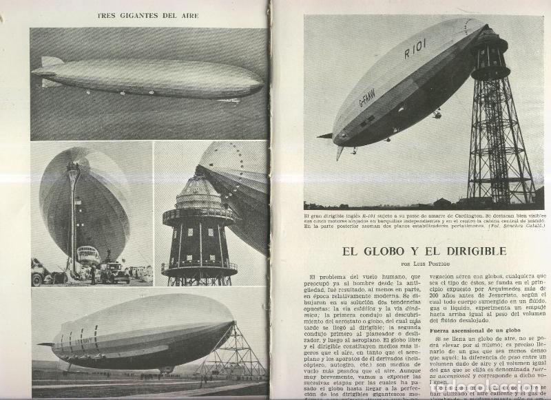 Postales: El Globo y el dirigible por Luis Postigo - Foto 1