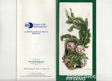 Postkarten: Triptico Publicitario: PIPERNO RISTORANTE - Calle Monte de Cenci, ROMA - Piperno