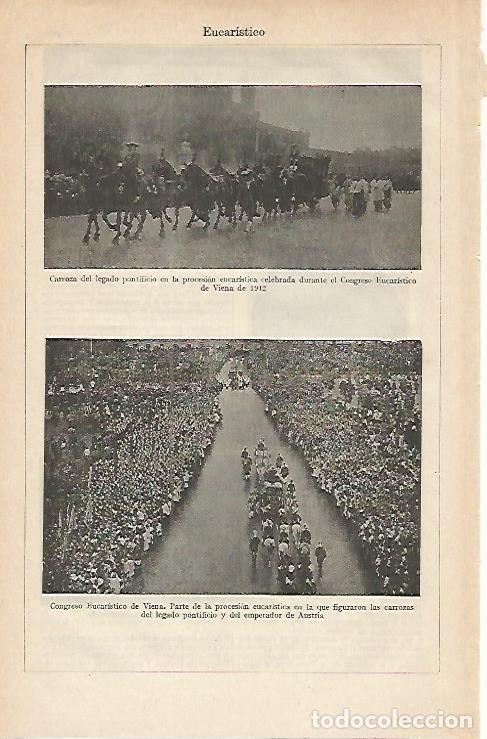 Postais: LAMINA ESPASA 16422: Congreso Eucaristico de Viena de 1912 - Varios