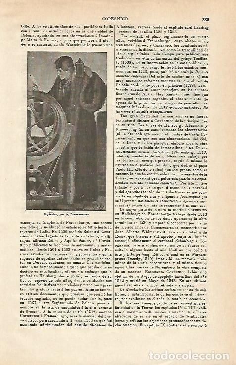 Postales: LAMINA ESPASA 14904: Copernico - Varios