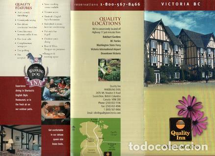 Postales: Triptico Publicitario: HOTEL Quality Inn WADDLING DOG - Saanichton, British Columbia (Canada) - Qual