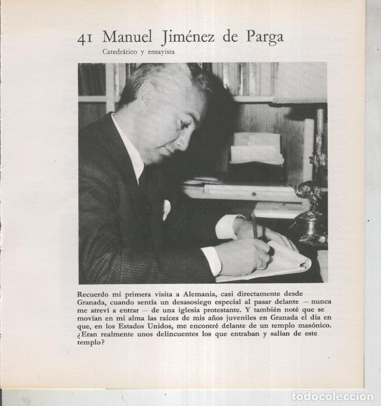 Cartoline: Ficha 041: Manuel Jimenez de Parga: Catedratico y ensayista - Varios