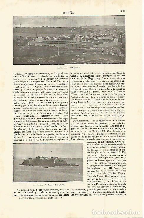 Postales: LAMINA ESPASA 15081: Castillo de San Anton en La Coru&ntilde;a - Varios