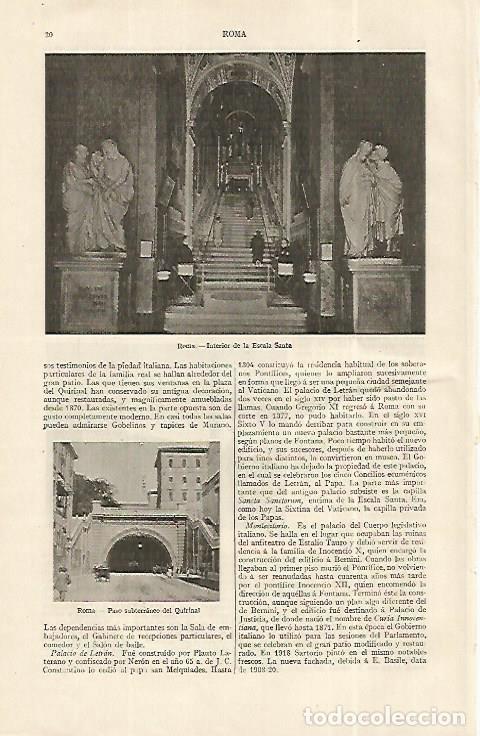 Postkarten: LAMINA ESPASA 19171: Escala Santa en Roma - Varios