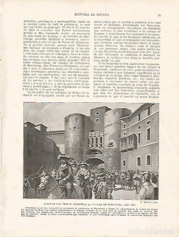 Postcards: LAMINA 4305: Salida de las tropas francesas de Barcelona en 1652 - Manuel Rodriguez Codola