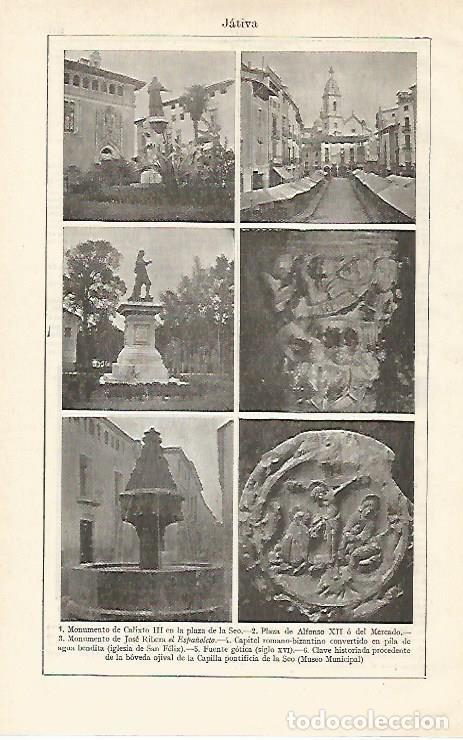 Postkarten: LAMINA ESPASA 20994: Monumentos de Jativa Valencia - Varios