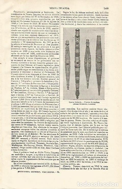 Postales: LAMINA ESPASA 20342: Flautas de madera de Nueva Zelanda - Varios