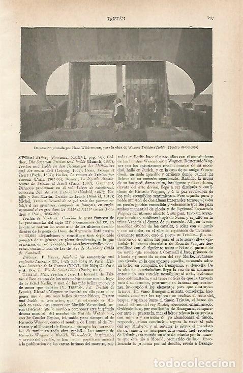 Postais: LAMINA ESPASA 20455: Decoracion de H. Wildermann para Tristan e Isolda - Varios