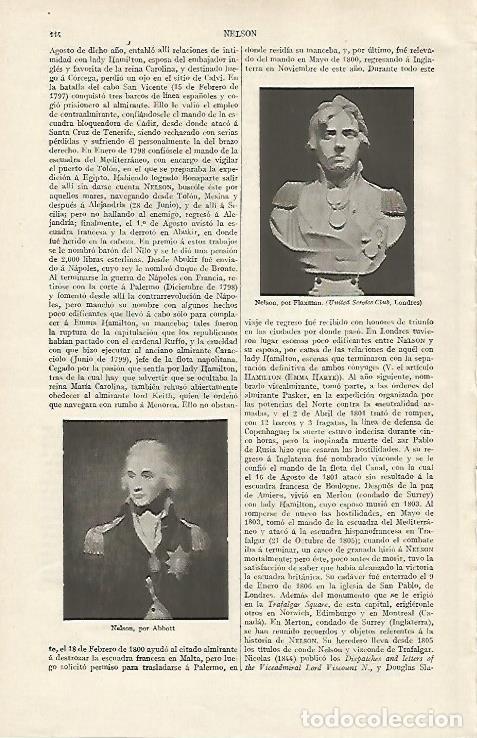 Postcards: LAMINA ESPASA 20096: Nelson por Flaxman y por Abbott - Varios