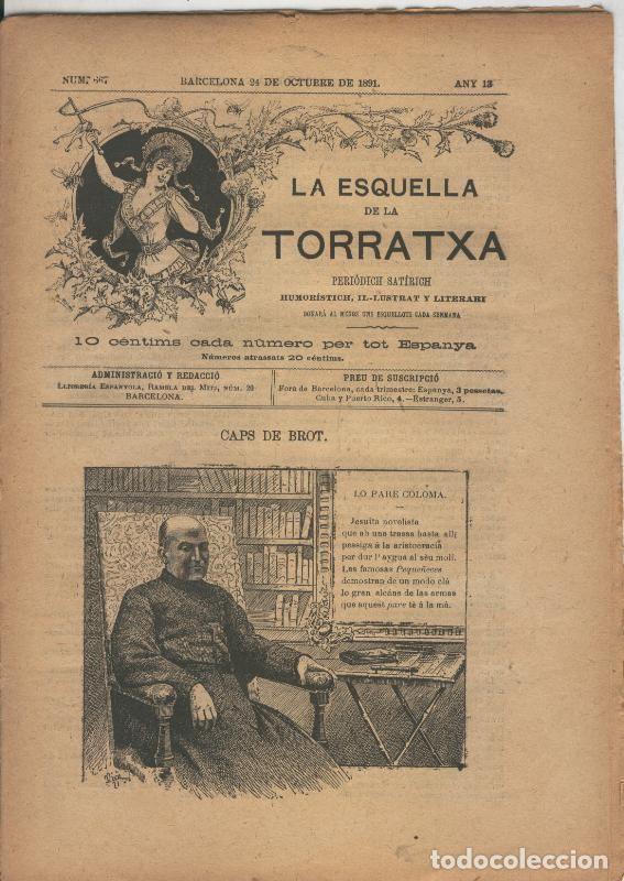 Cartoline: La esquella de la Torratxa numero 0667 del 24 octubre 1891 - Varios