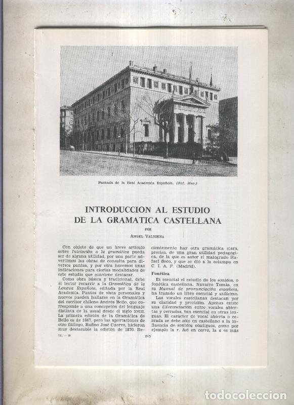 Cartoline: Introduccion al estudio de la gramatica castellana por Angel Valbuena - Varios