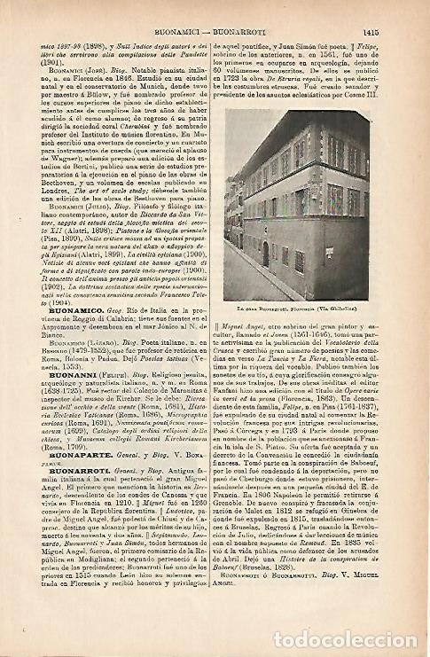 Cartoline: LAMINA ESPASA 11893: La Casa Buonarroti en Florencia - Varios