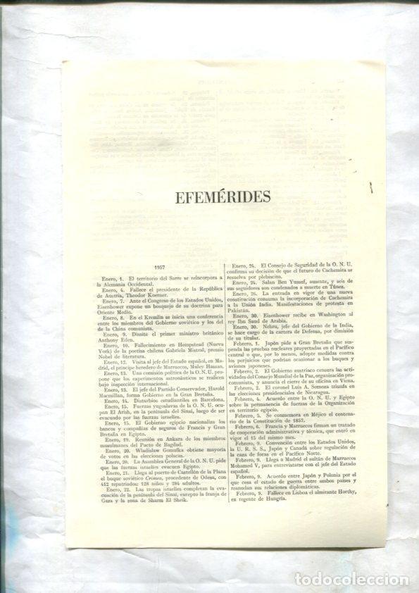 Cartoline: ESPASA 1957/1958: Apendice de 16 paginas dedicado a Efemerides - Varios