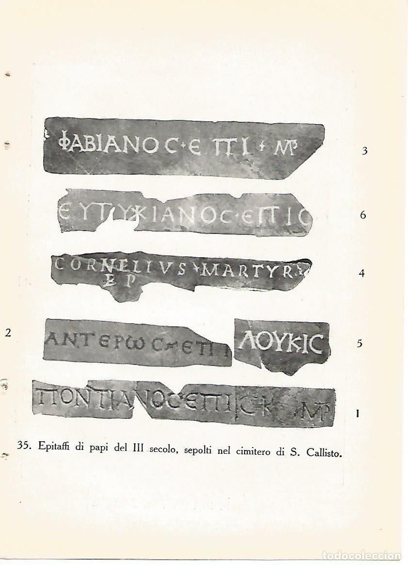 Postkarten: Lamina 456: CATACUMBAS DE ROMA. Epitafios de los papas. Siglo III. Cementerio de San Calixto - P. Si