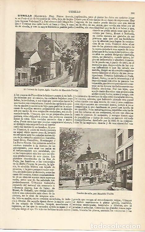 Postkarten: LAMINA ESPASA 4653: El Cabaret de Lapin Agile por Utrillo - Varios Autores
