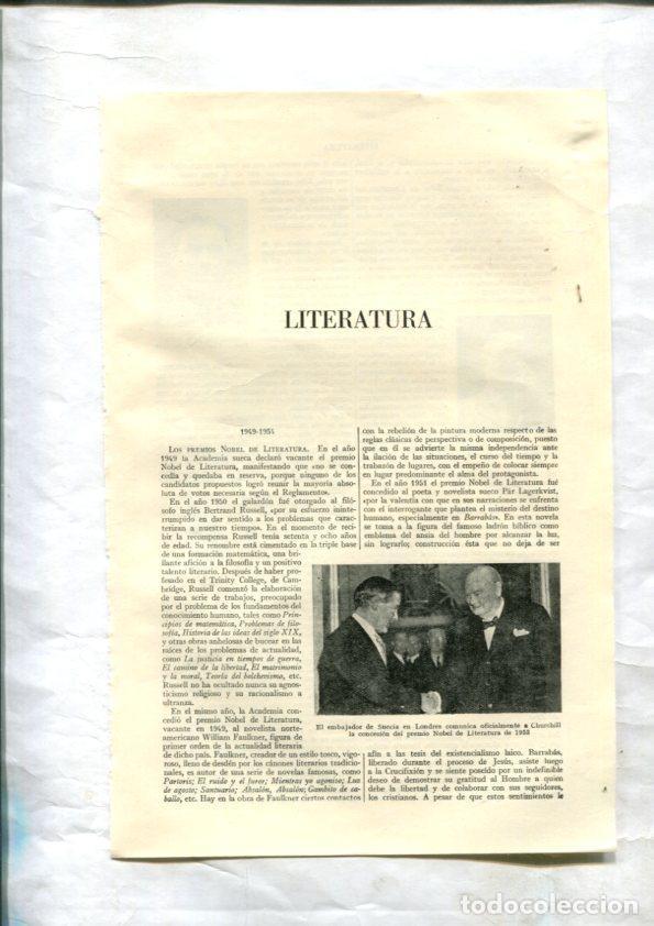 Cartoline: ESPASA 1953/1954: Apendice de 22 paginas dedicado a la Literatura - Varios
