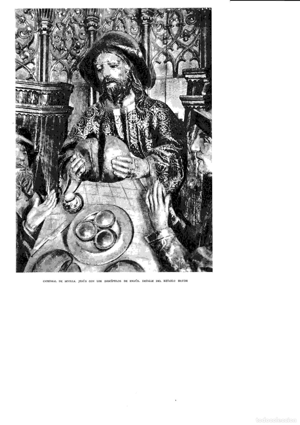 Cartoline: LAMINA 6338: Catedral de Sevilla Jesus con los discipulos de Emaus - Jose M&ordf; Peman
