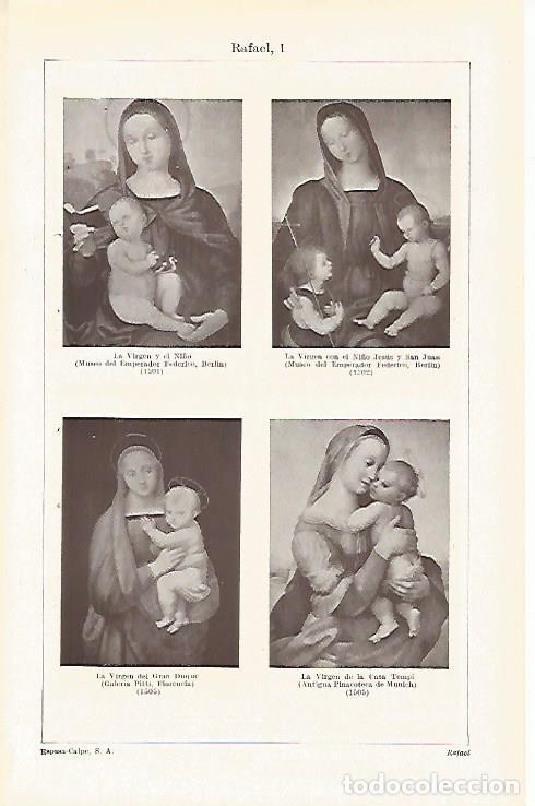 Postcards: LAMINA ESPASA 15895: La Virgen y el Ni&ntilde;o por Rafael - Varios