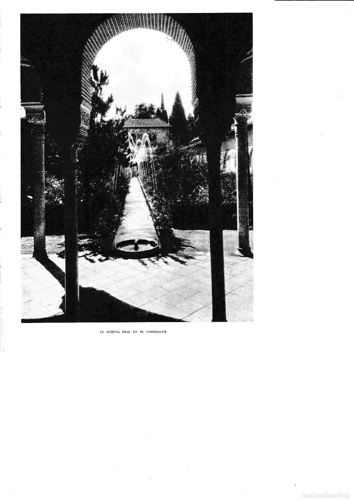 Postales: LAMINA 6493: La Acequia Real en el Generalife - Jose M&ordf; Peman