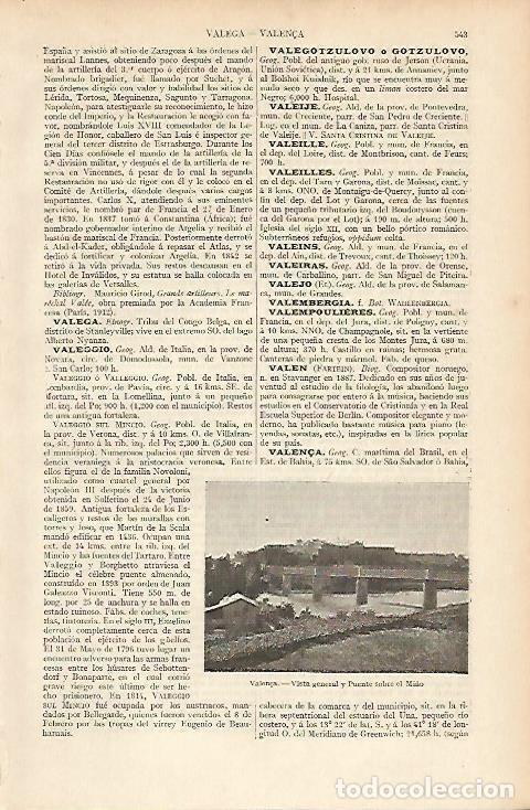 Postales: LAMINA ESPASA 4706: Vista general de Valen&ccedil;a Brasil - Varios Autores