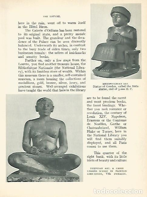 Cartoline: LAMINA 1760: LOUVRE. Estatua de Gudea. Escriba egipcio - Andr&eacute; George