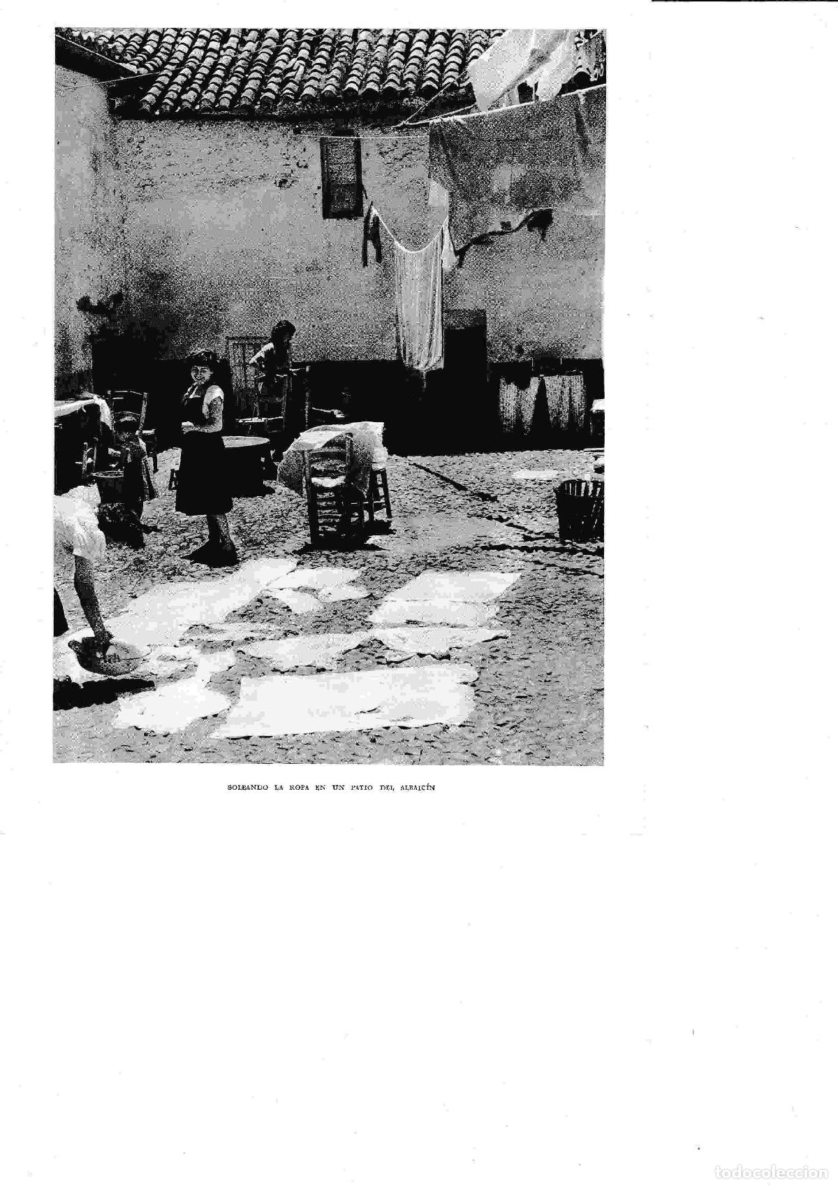Cartoline: LAMINA 6501: Soleando la ropa en un patio del Albaicin - Jose M&ordf; Peman