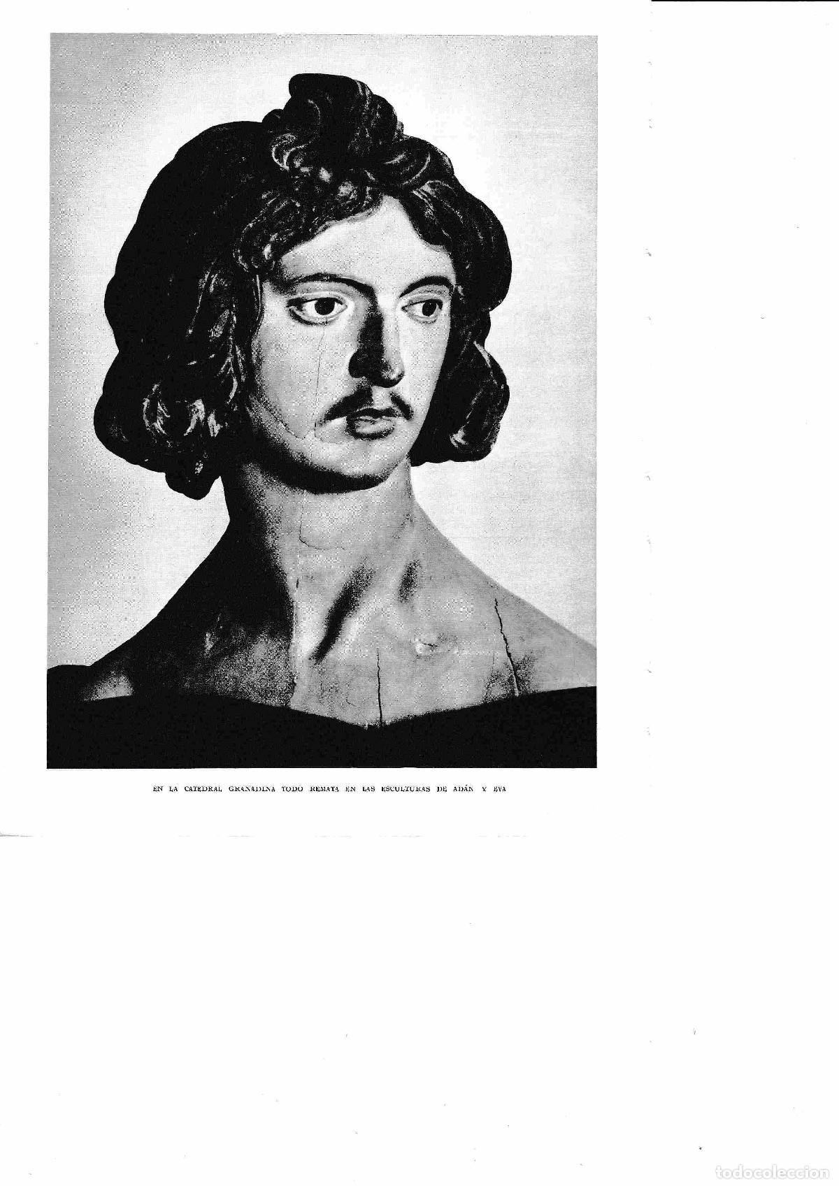 Postkarten: LAMINA 6506: Esculturas de Adan y Eva en la catedral de Granada de Alonso Cano - Jose M&ordf; Peman