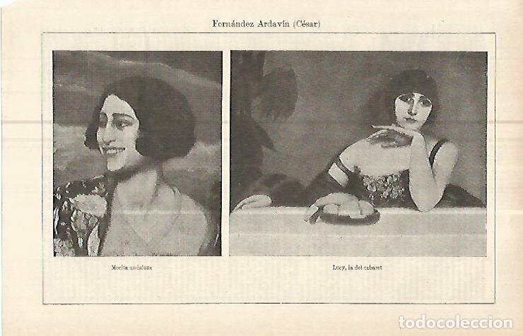 Cartes Postales: LAMINA ESPASA 16075: Mocita anddaluza y Lucy la del cabaret por C. Fernandez Ardavin - Varios