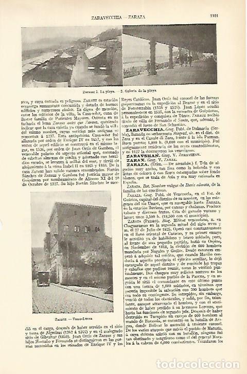 Postkarten: LAMINA ESPASA 1674: Vistas de Zarauz Guipuzcoa - Varios Autores