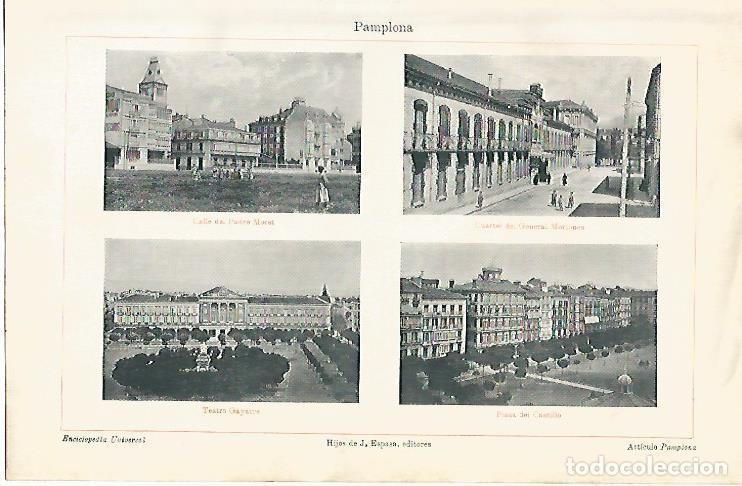 Postales: LAMINA ESPASA 1465: Imagenes de Pamplona - Varios Autores