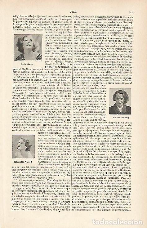 Postales: LAMINA ESPASA 16087: Greta Garbo Marlene Dietrich y Magdalene Carroll - Varios