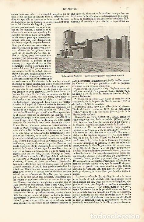 Postcards: LAMINA ESPASA 8200: Iglesia parroquial de Belmonte Cuenca - Varios