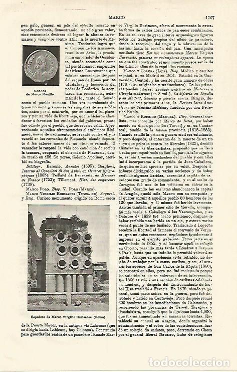 Cartes Postales: LAMINA ESPASA 18741: Sepulcro de Marco Virgilio Eurisaces en Roma - Varios