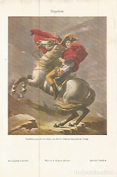 Cartoline: LAMINA ESPASA 10707: Napoleon pasando por los Alpes por David - Varios